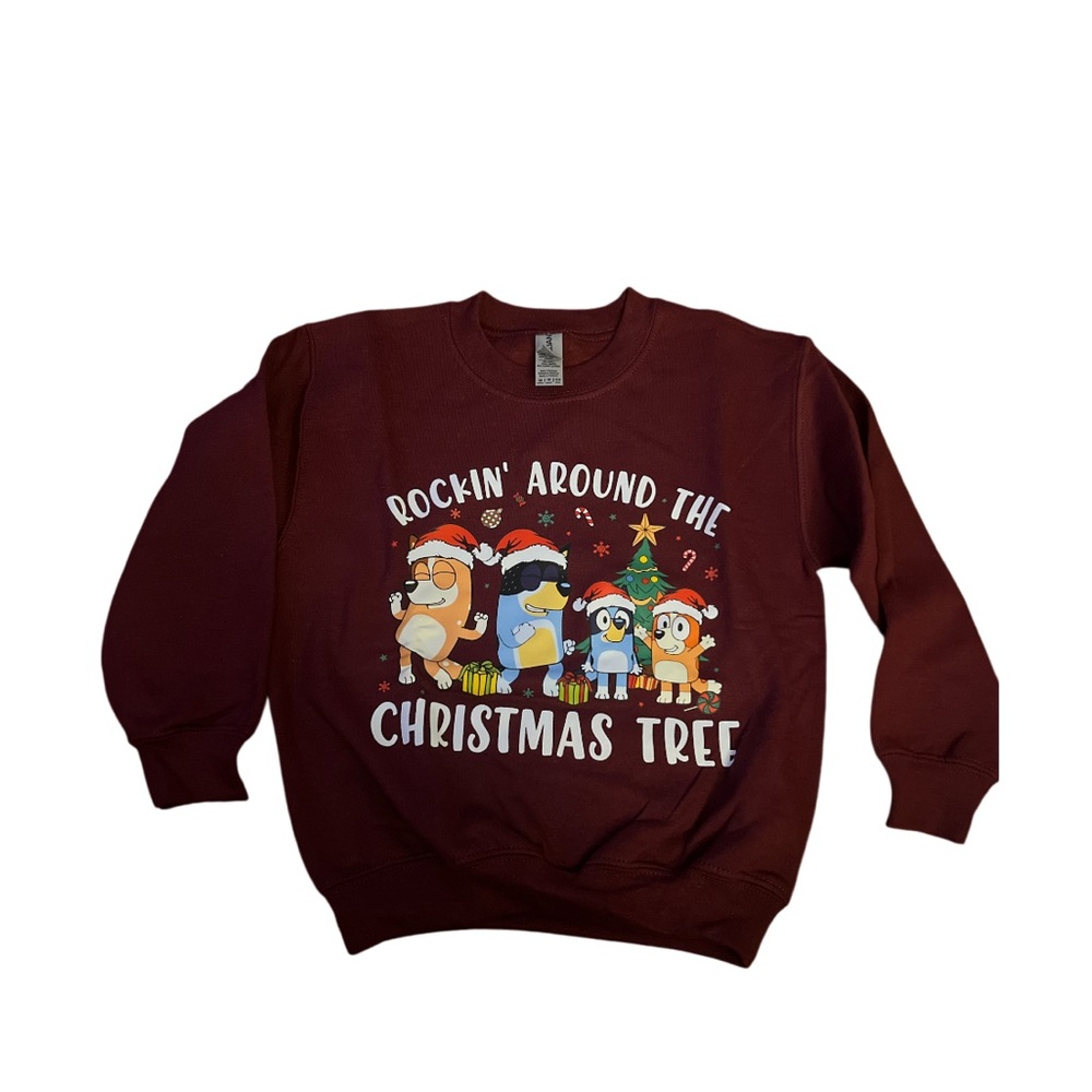 Rockin' Around the Christmas Tree Sweater - Maroon